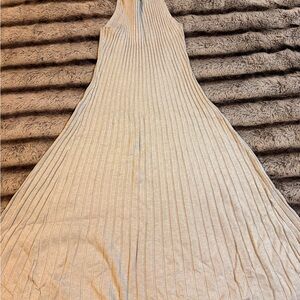 a new day Ribbed Beige Maxi Dress